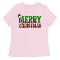 Bubblegum Pink merry christmas Ladies Tee - AdoDesignShop