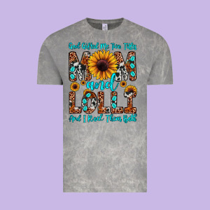 God Gifted Me Two Titles Mom And Lolli  And I Rock Vintage Tee Designed By Jahusdesignshop