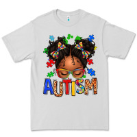 Dove Grey autism afro girl Premium Tee - texasbilliewilder