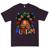 Plum autism afro girl Premium Tee - texasbilliewilder