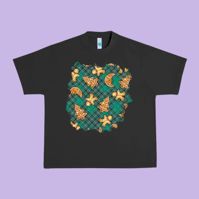 Christmas Gingerbread Cookies Patch Urban Heavy Tee Designed By Bundleandbundleshop