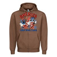 Chestnut america land that i love Zipper Hoodie - MaliasSmallBusiness
