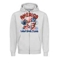 Dove Grey america land that i love Zipper Hoodie - MaliasSmallBusiness
