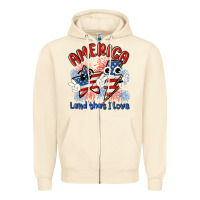 Sandshell america land that i love Zipper Hoodie - MaliasSmallBusiness