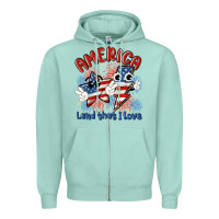 Seafoam america land that i love Zipper Hoodie - MaliasSmallBusiness