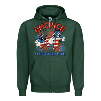 Sports Green america land that i love Zipper Hoodie - MaliasSmallBusiness