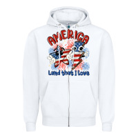 White america land that i love Zipper Hoodie - MaliasSmallBusiness