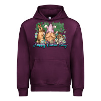 Mauve Wine Gnome bunny Happy Easter Day Urban Hoodie - HowdyJamesFarm