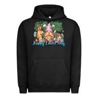 Pigment Black Gnome bunny Happy Easter Day Urban Hoodie - HowdyJamesFarm