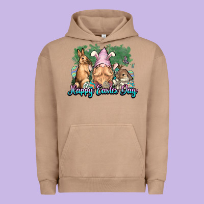 Gnome Bunny Happy Easter Day Urban Hoodie Designed By Howdyjamesfarm