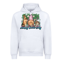 White Gnome bunny Happy Easter Day Urban Hoodie - HowdyJamesFarm