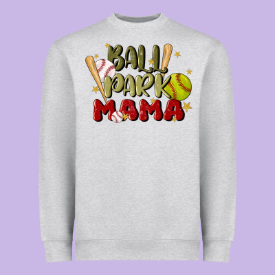 Ballpark Mama Heavyweight Sweatshirt Designed By Jahusdesignshop