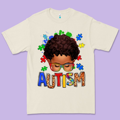 Autism Afro Kid Premium Tee Designed By Texasbilliewilder