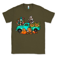 Army Green cactus pumpkin truck fall Classic Tee - JahusDesignShop