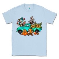 Dusty Blue cactus pumpkin truck fall Classic Tee - JahusDesignShop