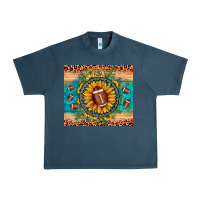 Midnight Navy football leopard turquoise sunflower Urban Heavy Tee - JahusDesignShop