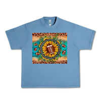 Pebble Blue football leopard turquoise sunflower Urban Heavy Tee - JahusDesignShop