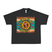 Pigment Black football leopard turquoise sunflower Urban Heavy Tee - JahusDesignShop