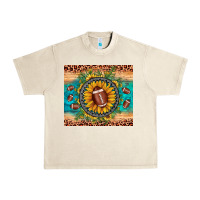 Football Leopard Turquoise Sunflower Urban Heavy Tee | Teevron