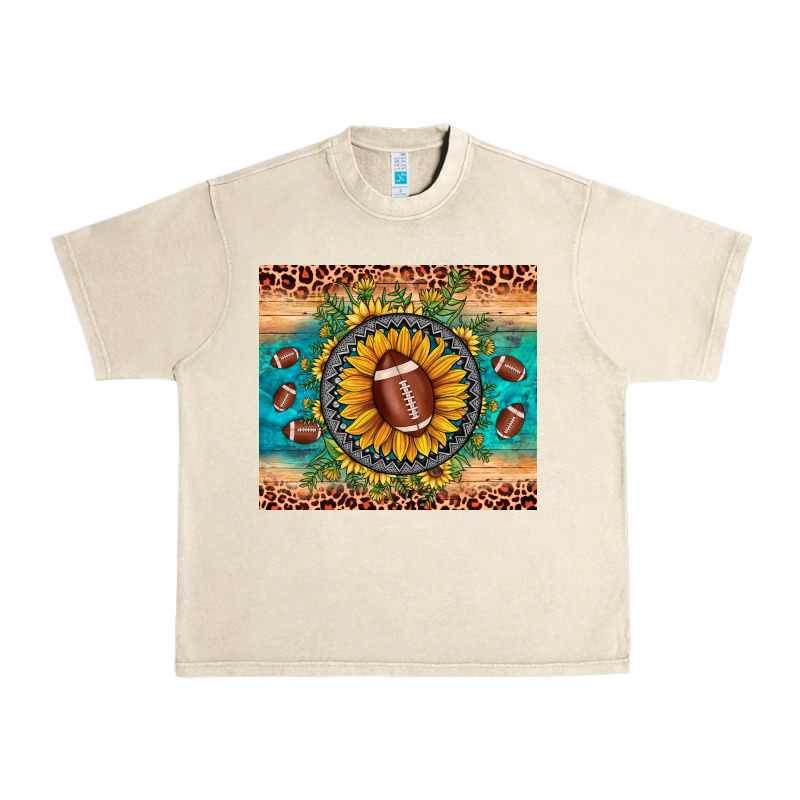 Football Leopard Turquoise Sunflower Urban Heavy Tee by JahusDesignShop | Teevron