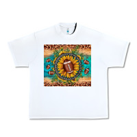 White football leopard turquoise sunflower Urban Heavy Tee - JahusDesignShop