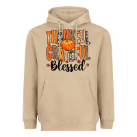 Mushroom Thankful Grateful Blessed Heavyweight Hoodie - MaliasSmallBusiness