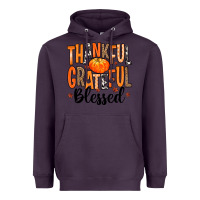 Plum Thankful Grateful Blessed Heavyweight Hoodie - MaliasSmallBusiness