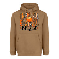 Toasted Coconut Thankful Grateful Blessed Heavyweight Hoodie - MaliasSmallBusiness