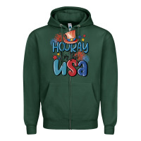 Sports Green hooray for the usa Zipper Hoodie - MaliasSmallBusiness