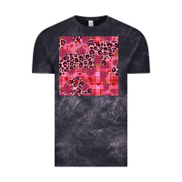Cloud Black valentines day roses leopard seamless pattern Vintage Tee - JahusDesignShop