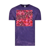 Cloud Purple valentines day roses leopard seamless pattern Vintage Tee - JahusDesignShop
