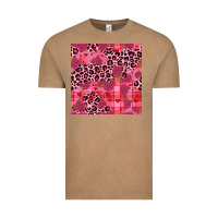 Vintage Coffee valentines day roses leopard seamless pattern Vintage Tee - JahusDesignShop