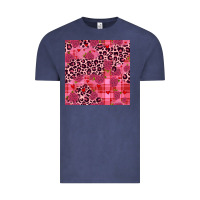 Vintage Denim valentines day roses leopard seamless pattern Vintage Tee - JahusDesignShop
