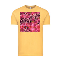 Vintage Mustard valentines day roses leopard seamless pattern Vintage Tee - JahusDesignShop