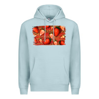 Blue Mist Strawberry Background Premium Hoodie - Bettercallsaul