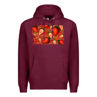 Burgundy Strawberry Background Premium Hoodie - Bettercallsaul