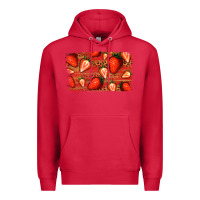Cardinal Strawberry Background Premium Hoodie - Bettercallsaul