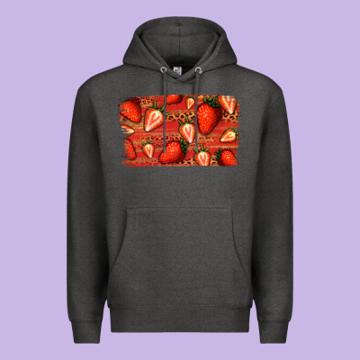 Strawberry Background Premium Hoodie Designed By Bettercallsaul