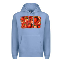 Colony Blue Strawberry Background Premium Hoodie - Bettercallsaul