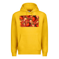 Lemon Strawberry Background Premium Hoodie - Bettercallsaul