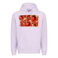 Lilac Strawberry Background Premium Hoodie - Bettercallsaul
