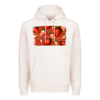 Pale Pink Strawberry Background Premium Hoodie - Bettercallsaul