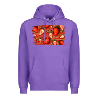 Purple Strawberry Background Premium Hoodie - Bettercallsaul