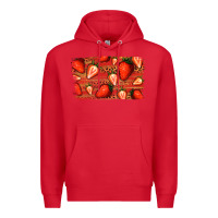 Red Strawberry Background Premium Hoodie - Bettercallsaul