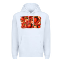 White Strawberry Background Premium Hoodie - Bettercallsaul