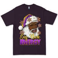 Plum big nick energy purple and gold afro santa Premium Tee - RanaPortraitStore