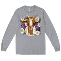 Heather Grey easter goat daisys leopard wooden Long Sleeve Tee - Artiststas