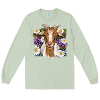 Matcha easter goat daisys leopard wooden Long Sleeve Tee - Artiststas