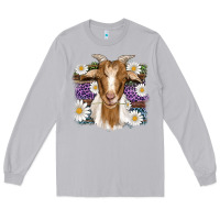 Moon Dust easter goat daisys leopard wooden Long Sleeve Tee - Artiststas