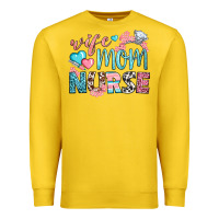 Wife Mom Nurse Premium Sweatshirt | Teevron